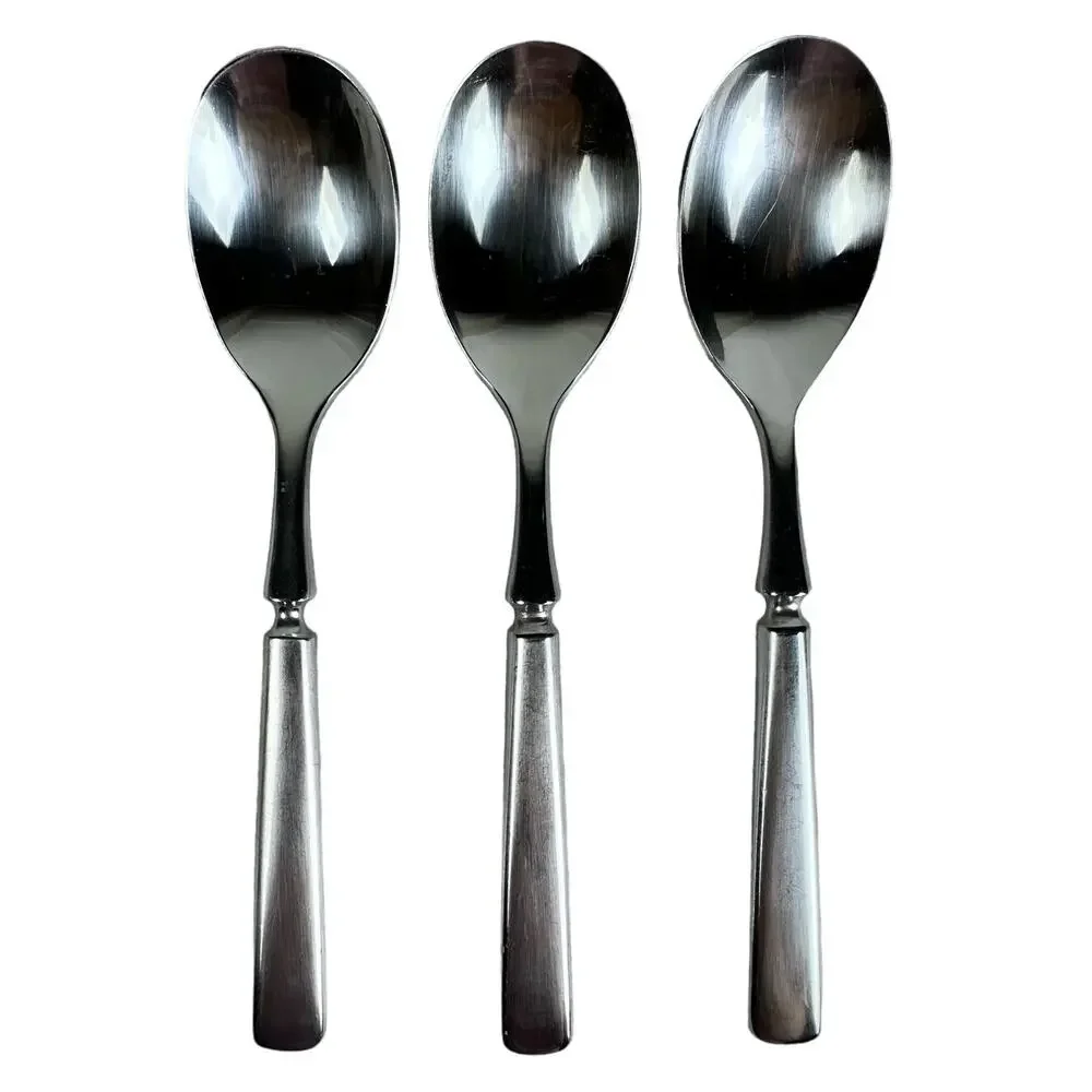 Dansk ANVIL IHQ Japan Vintage 1980s Stainless Satin TEASPOONS-6.5”-Set of 3